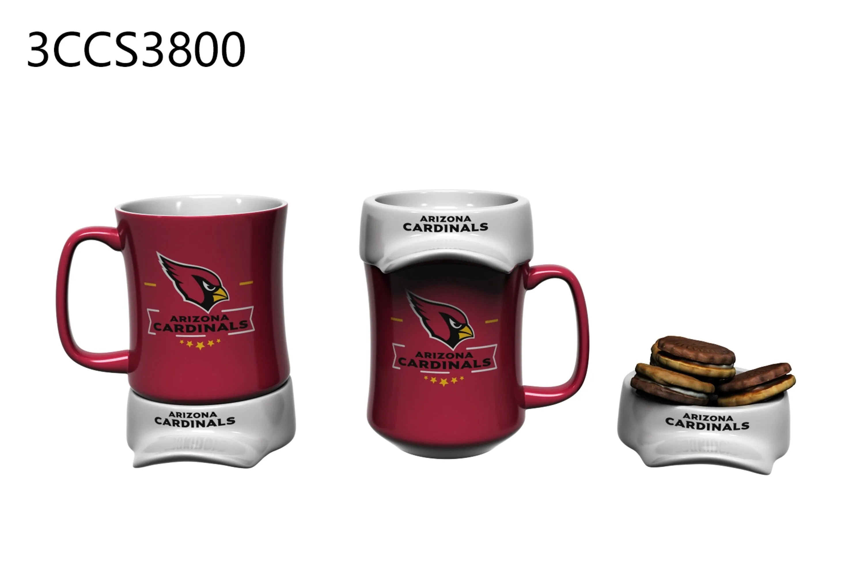 11oz. Ceramic Cup and Coaster Gift Set, Arizona Cardinals,3ccs3800