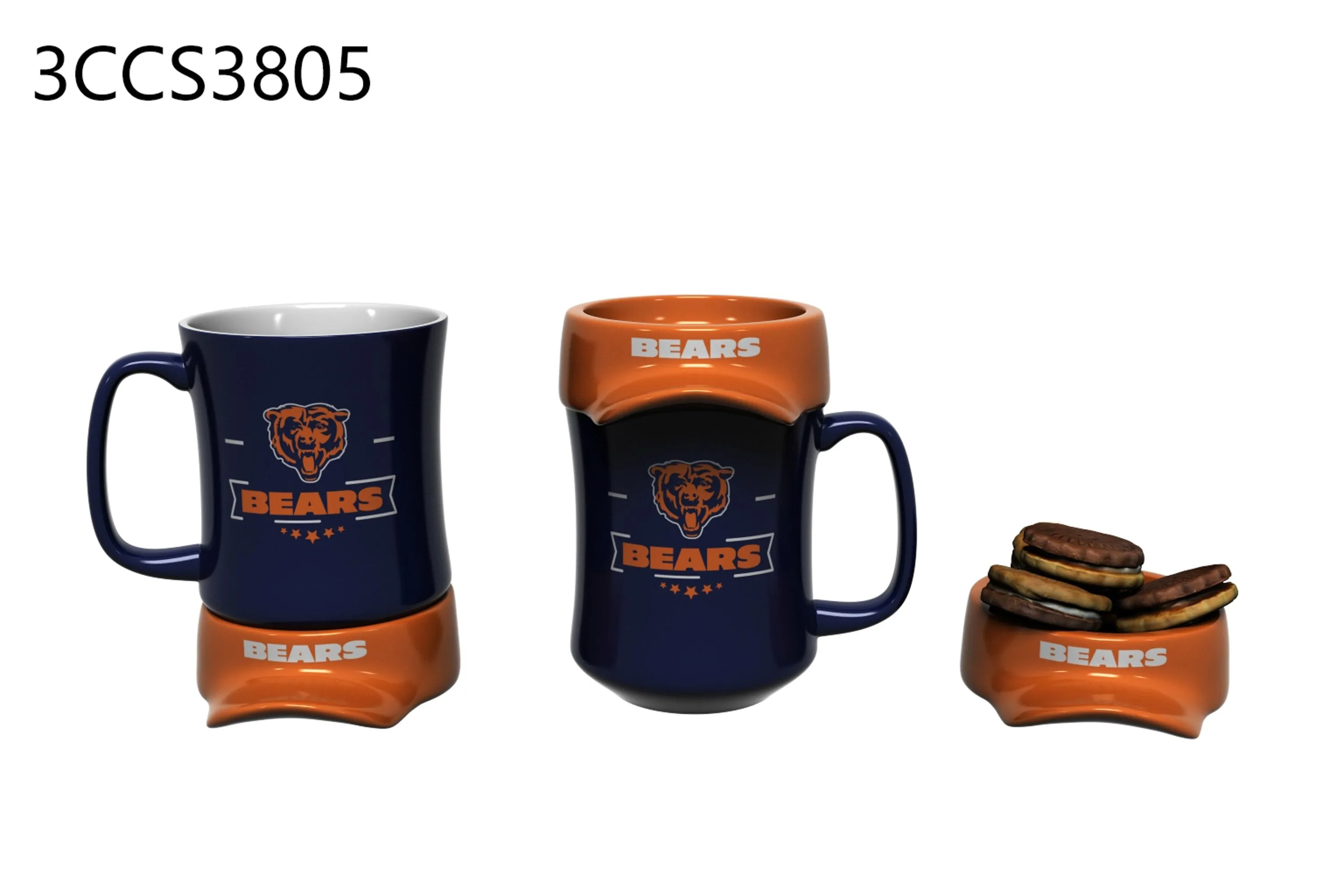 11oz. Ceramic Cup and Coaster Gift Set, Chicago Bears,3ccs3805