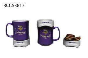 11oz. Ceramic Cup and Coaster Gift Set, Minnesota Vikings,3ccs3817