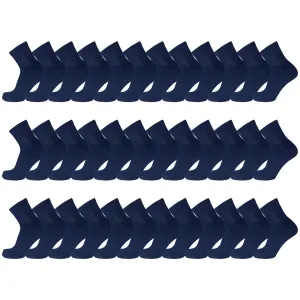 180 Pairs of Diabetic Low Cut Athletic Sport Quarter Socks (Navy)