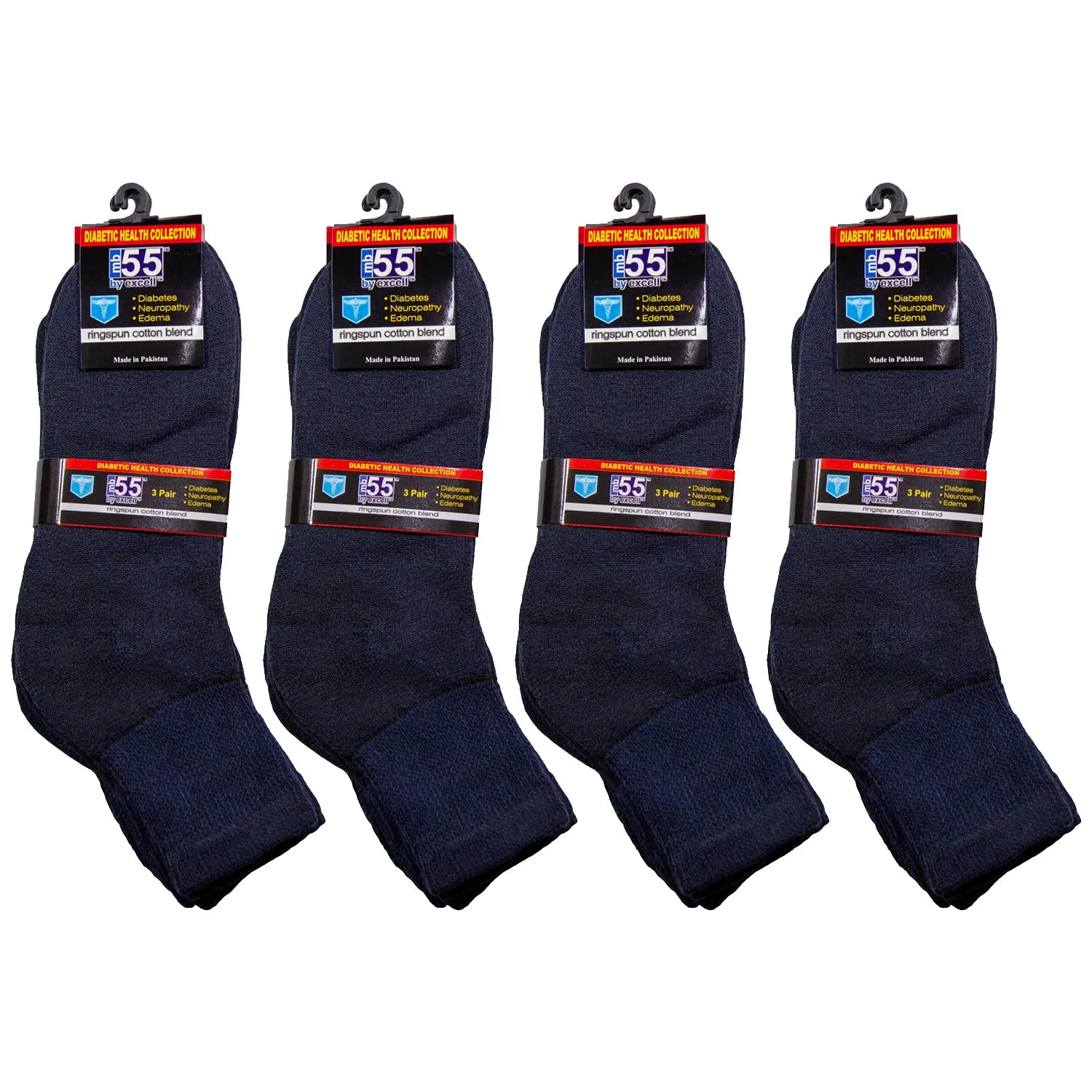 180 Pairs of Diabetic Low Cut Athletic Sport Quarter Socks (Navy)