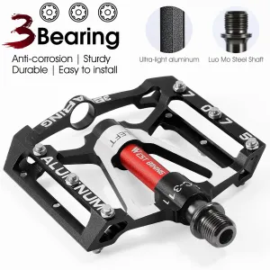 3 Bearings Bicycle Pedals Ultralight Anti-slip CNC BMX MTB Road Bike Pedal Cycling Sealed Bearing Bike Pedals