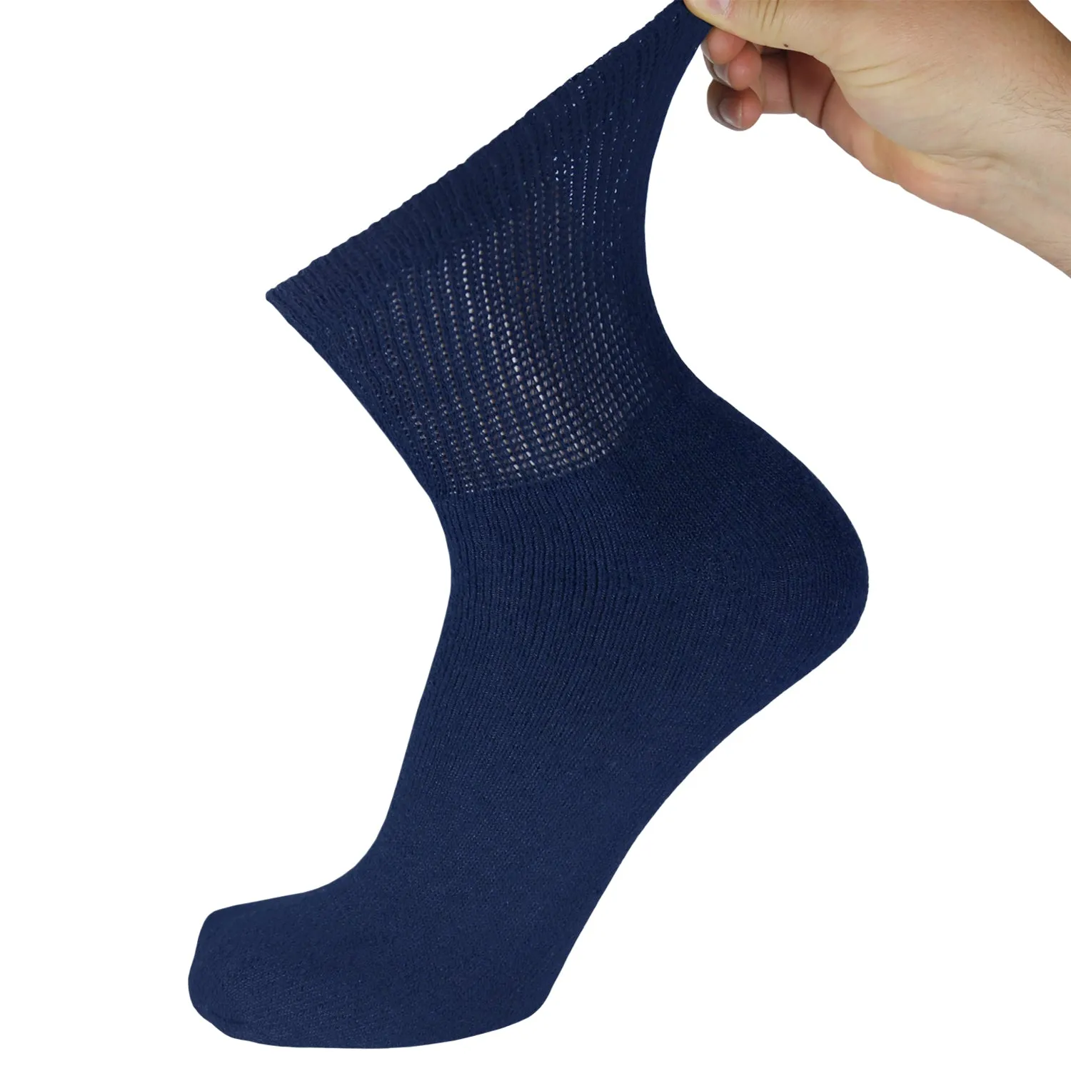 60 Pairs of Diabetic Low Cut Athletic Sport Ankle Socks (Navy)