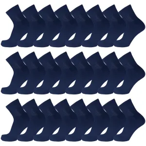 60 Pairs of Diabetic Low Cut Athletic Sport Ankle Socks (Navy)