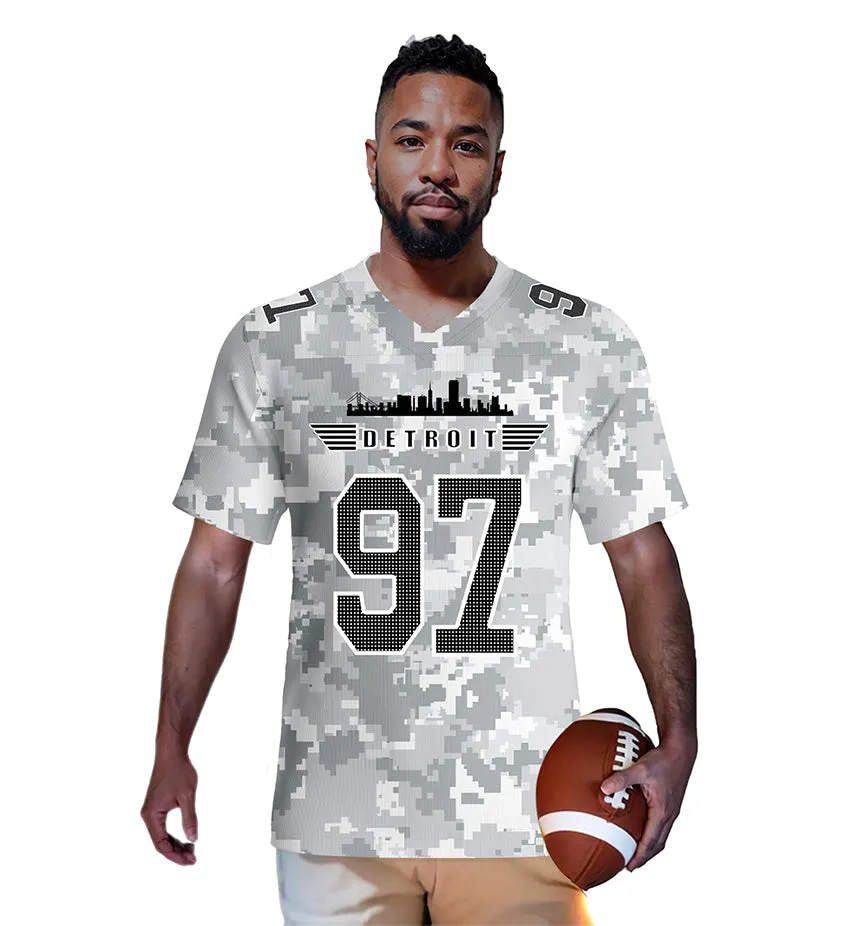 #97 Hutchinson Detroit Lions Jersey Salute to Star Players Camouflage Jersey American Football New Fashion Jersey