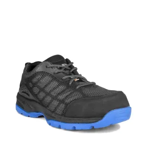 Acton Profusion Indoor Safety Work Shoes - Metal Free, Lightweight, Breathable, Composite Toe, Slip-Resistant, CSA Certified | Sizes 7-15 | Blue Tinted