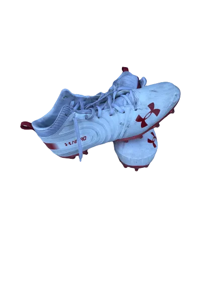 Adam Krumholz Wisconsin Football Game-Worn Cleats (Photo Matched)(Size 12.5)