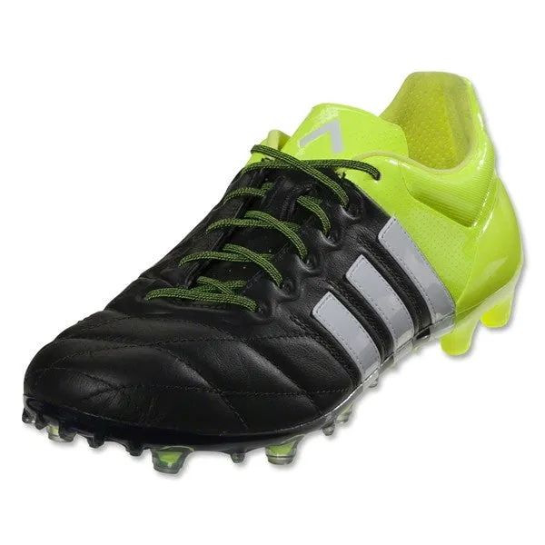 Adidas ACE 15.1 FG/AG Leather (Black/White/Solar Yellow)