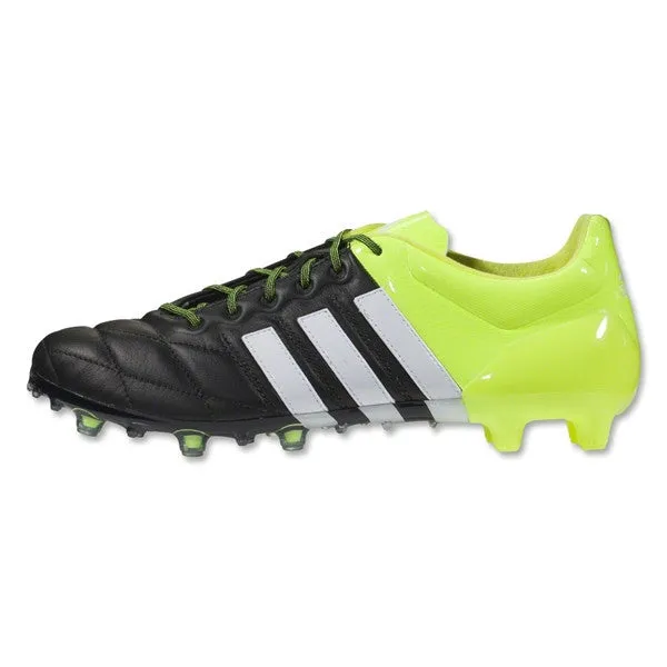 Adidas ACE 15.1 FG/AG Leather (Black/White/Solar Yellow)