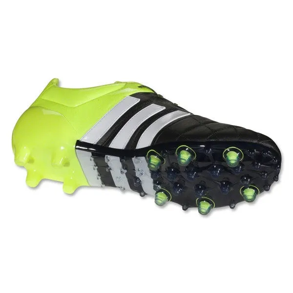 Adidas ACE 15.1 FG/AG Leather (Black/White/Solar Yellow)