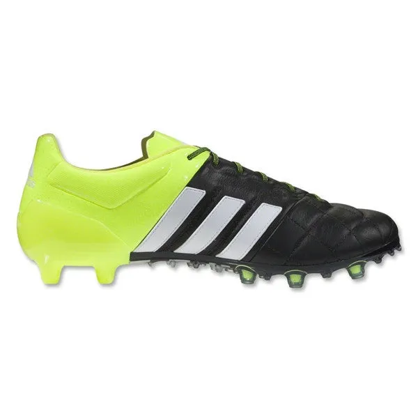 Adidas ACE 15.1 FG/AG Leather (Black/White/Solar Yellow)