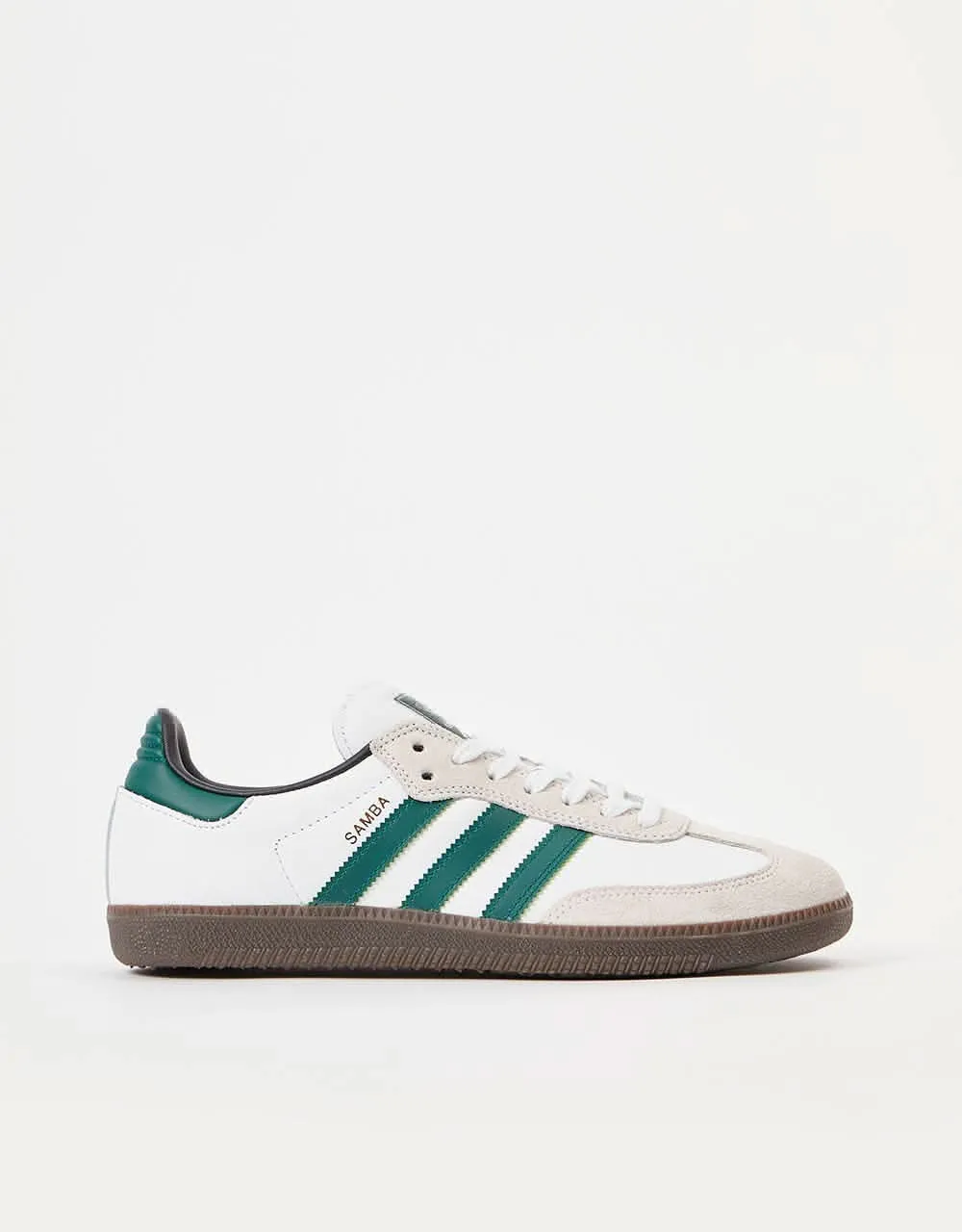 adidas Samba ADV Skate Shoes - White/Collegiate Green/White