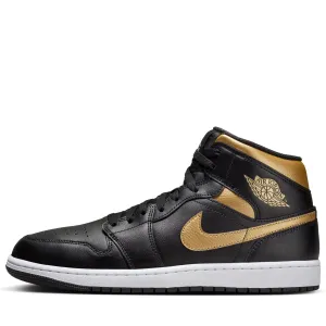 Air Jordan 1 Mid - Black/Metallic Gold