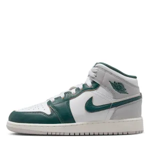 Air Jordan 1 Mid SE (GS) - White/Oxidized Green