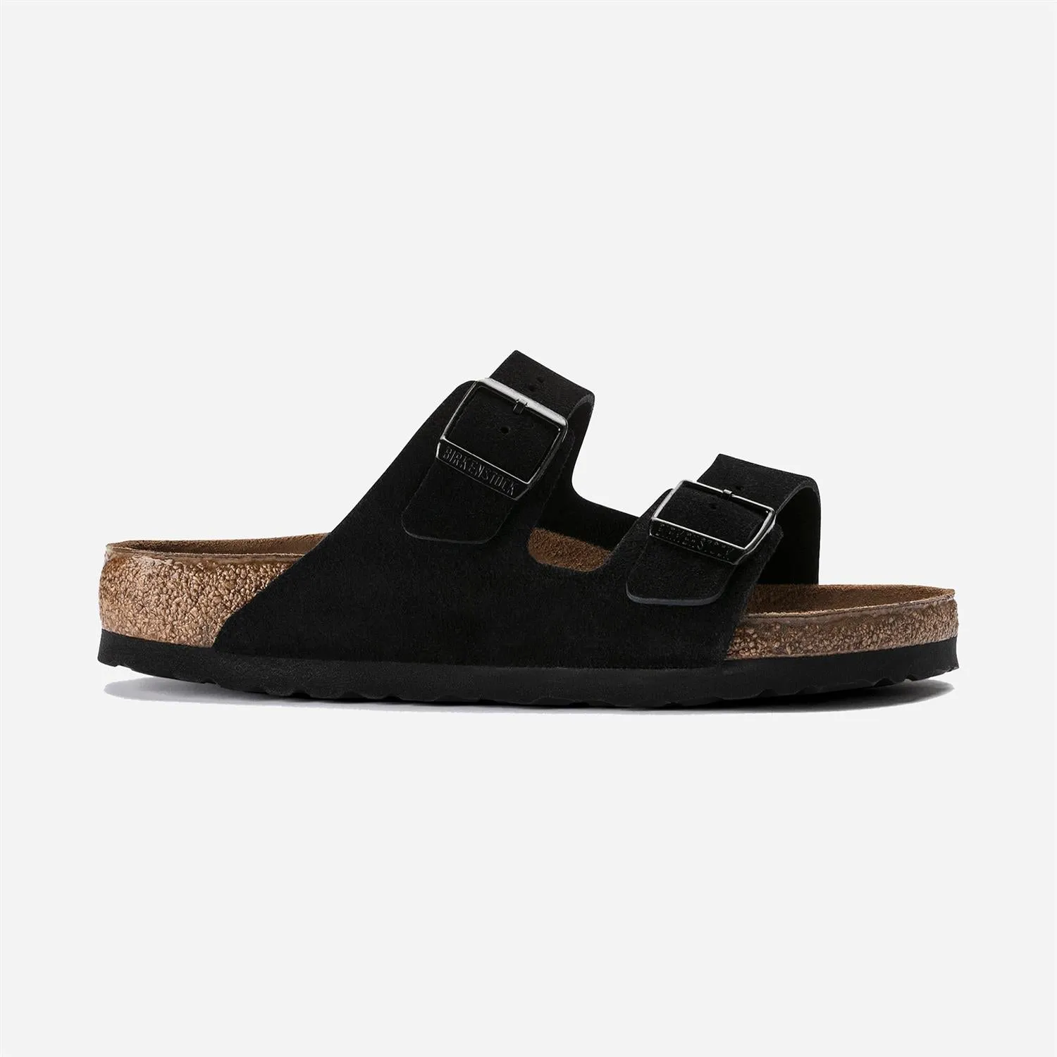 Arizona Soft Footbed Suede Leather - Black