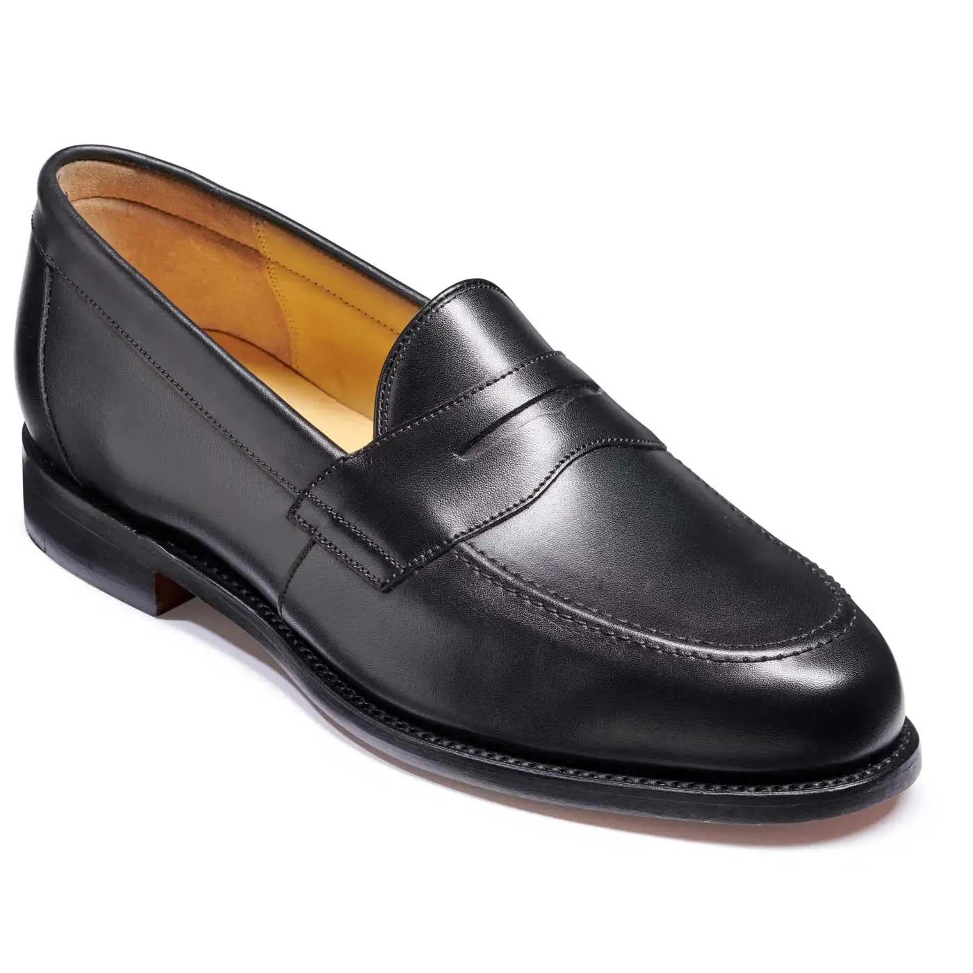 BARKER Portsmouth Shoes - Mens Penny loafer - Black Calf