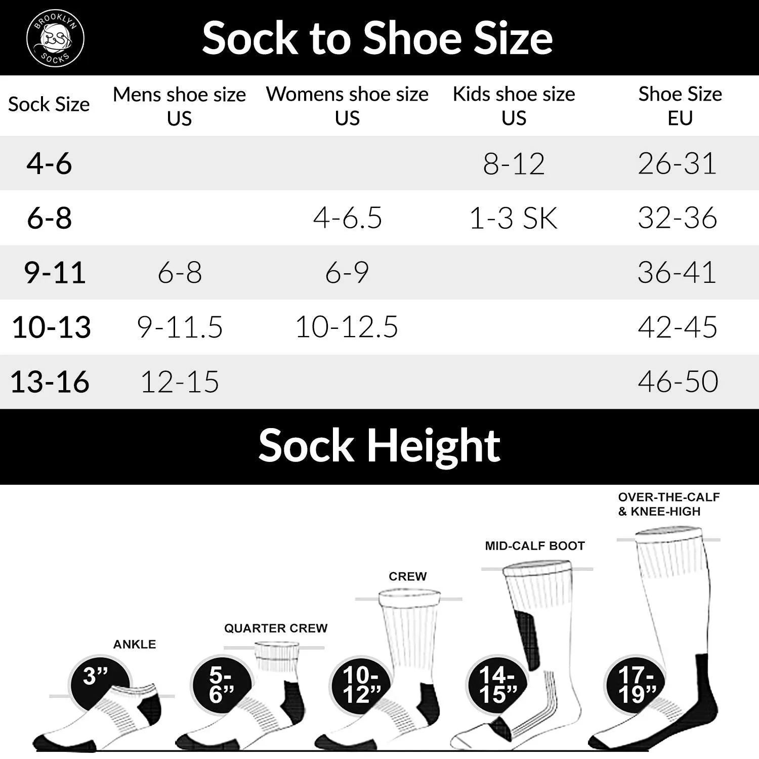 Big and Tall Diabetic Cotton Neuropathy Crew Socks, King Size Mens Athletic Crew Socks (13-16, Black/Gray/White) - 6 pairs Black / Gray / White