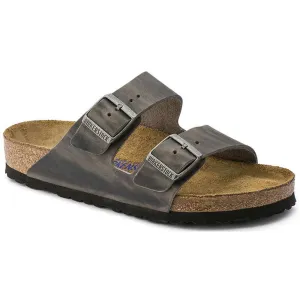 Birkenstock Arizona Leather Sandals - Iron 552801