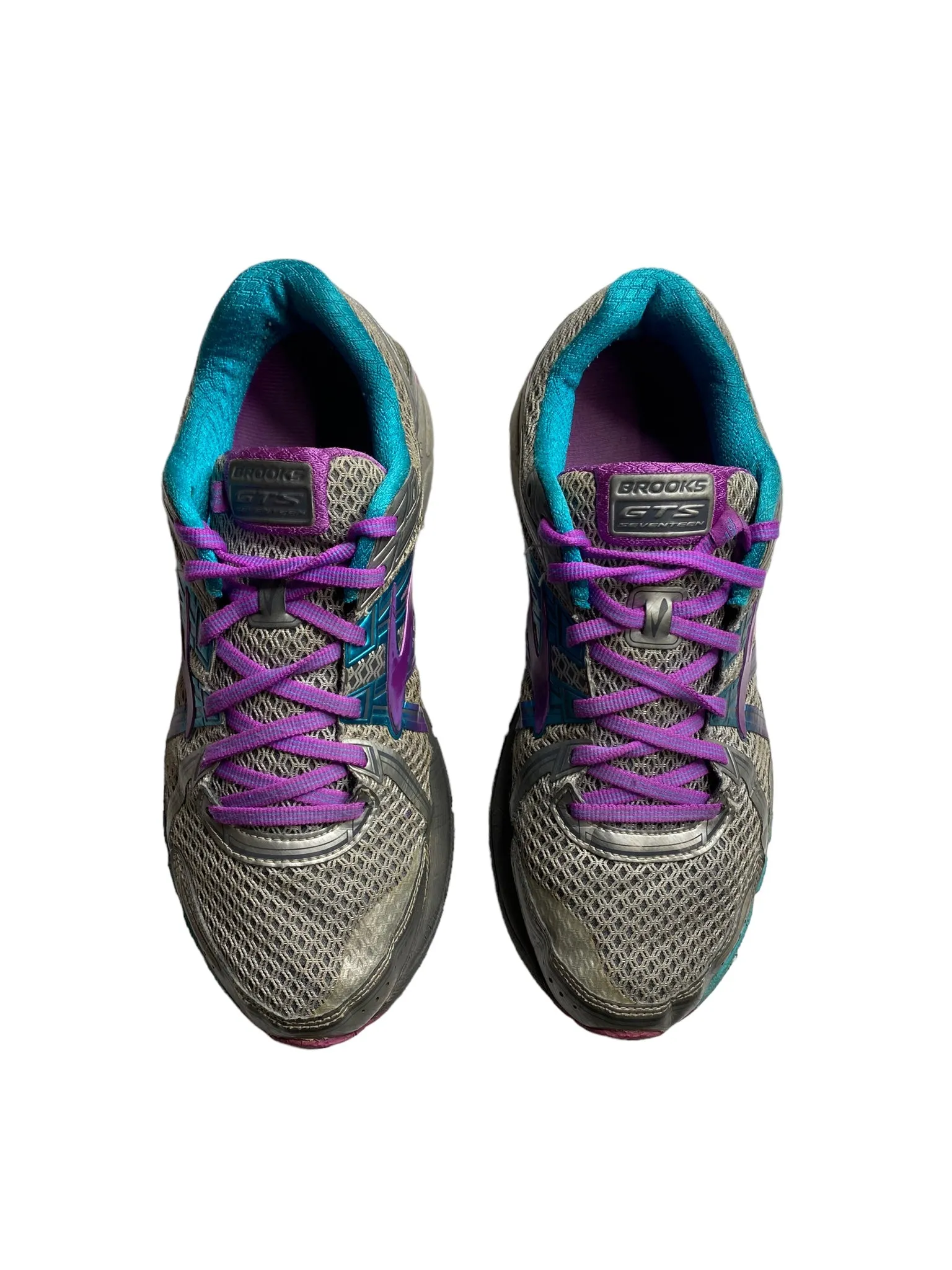 Brooks Adrenaline GTS 17 Grey Purple Running Shoes Women (Size: 11) 1202311B489