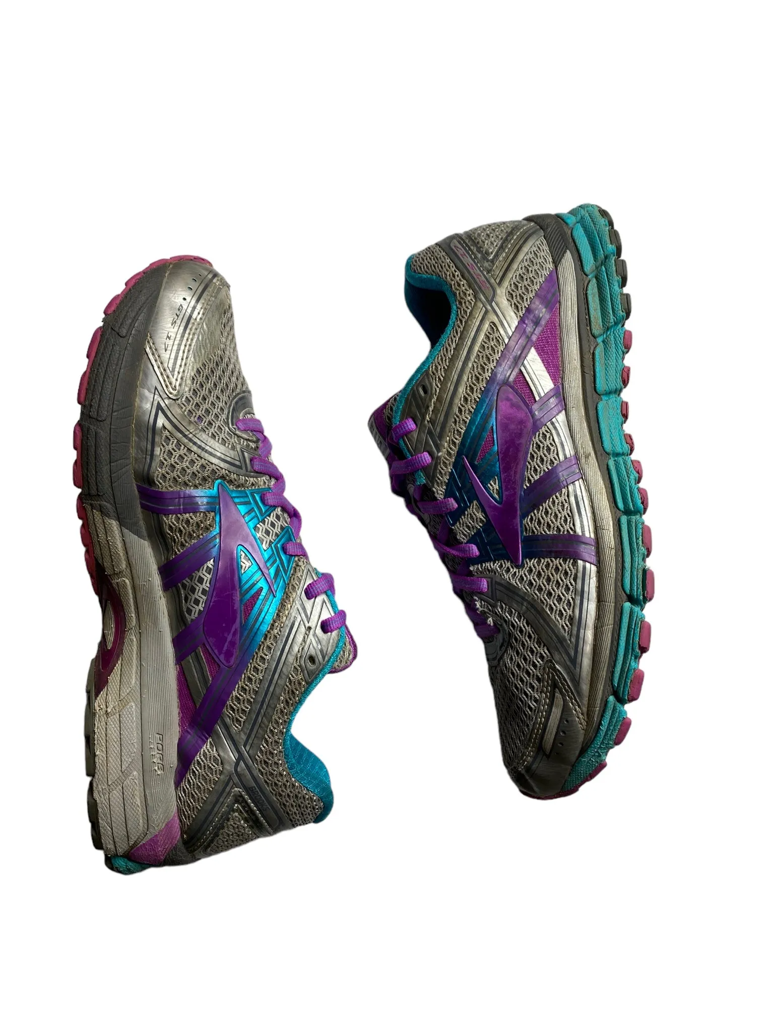 Brooks Adrenaline GTS 17 Grey Purple Running Shoes Women (Size: 11) 1202311B489