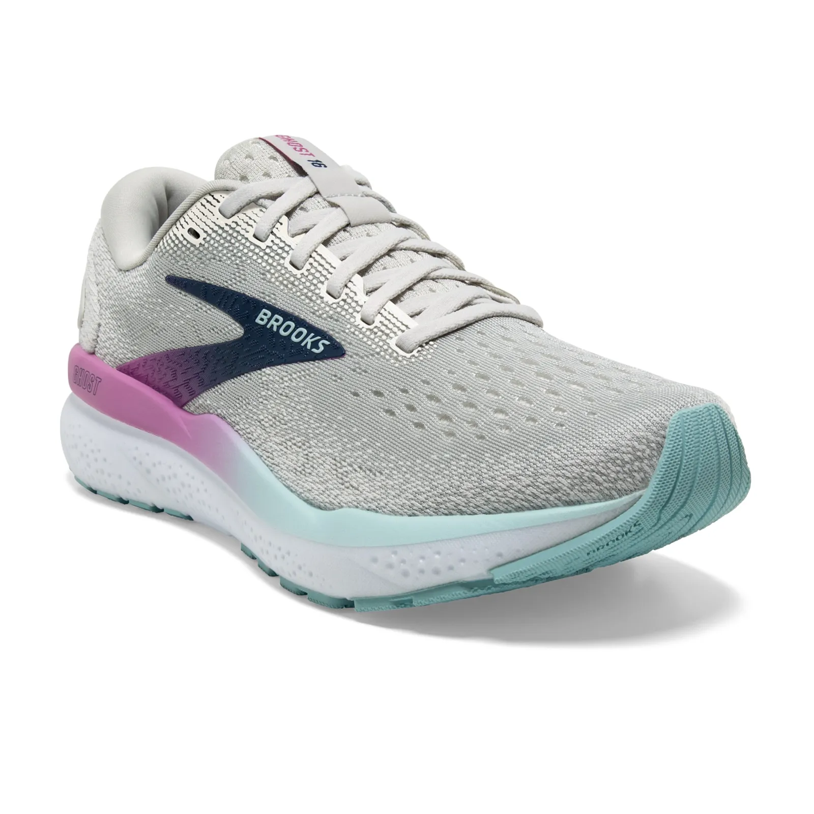 Brooks Ghost 16 Running Shoe (Women) - White/Grey/Estate Blue