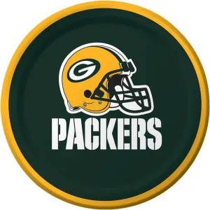 Bulk Green Bay Packers Paper Dessert Plates (96 per Case)