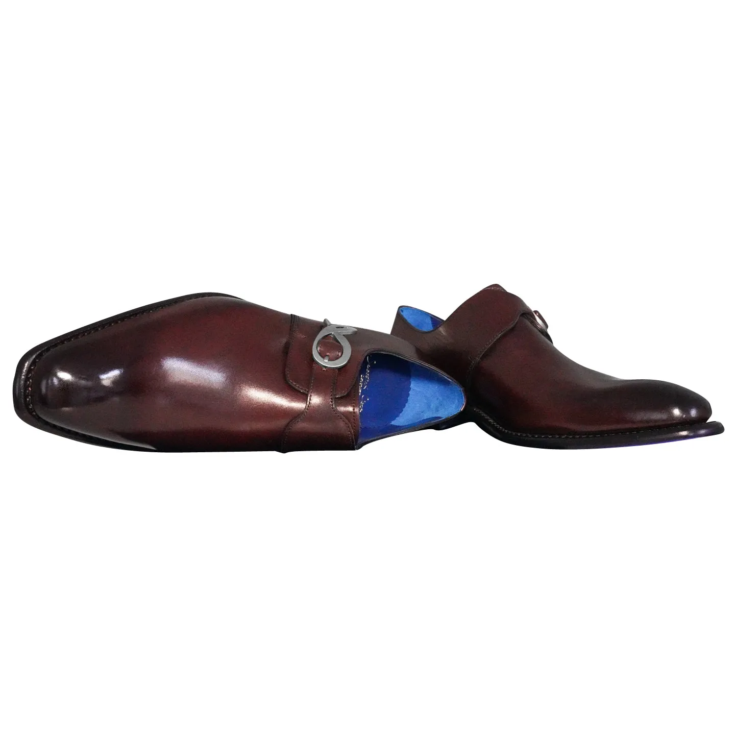 Cacao With Silver Hardware Monk Strap