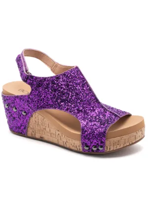 Carley in Purple Glitter by Corkys