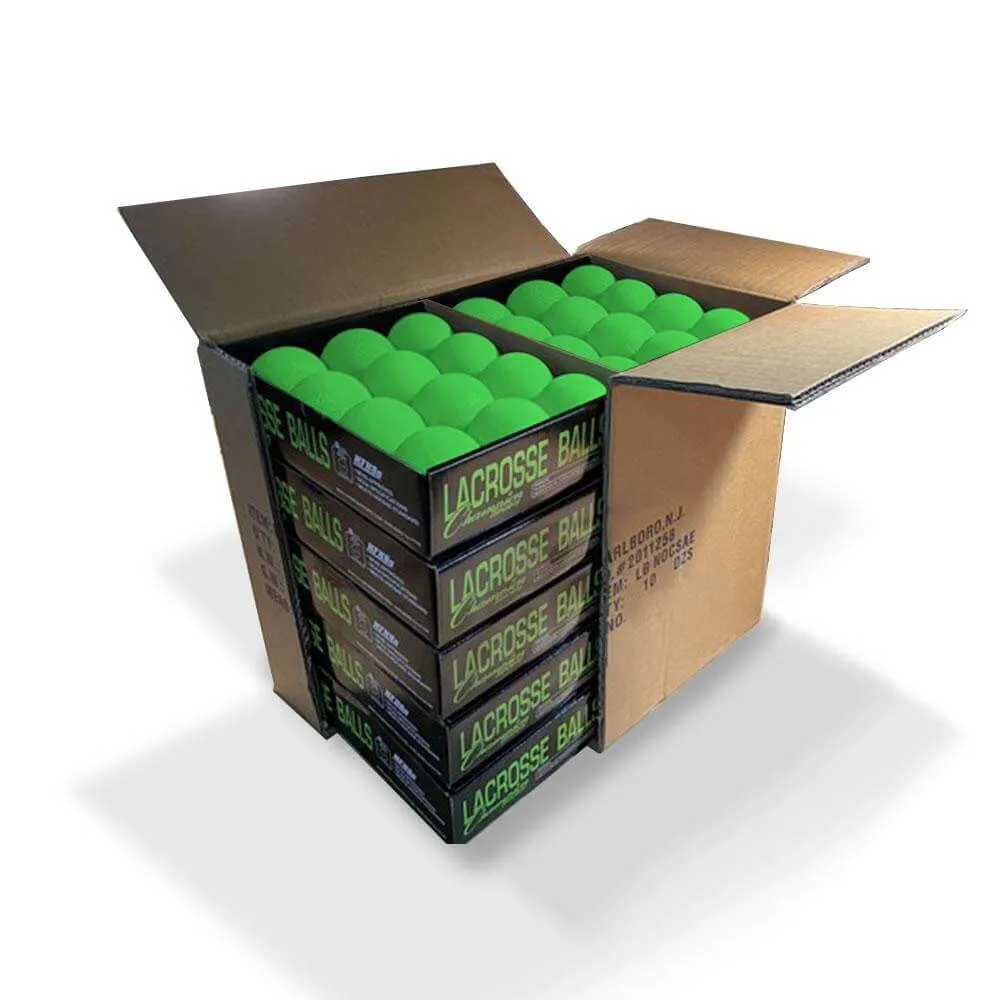 Case 120 Neon Green Champion Sports Lacrosse Balls meets NOCSAE standard SEI Certified