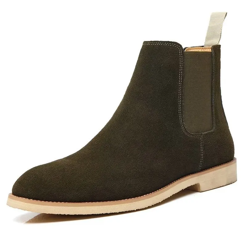 Chic Rome Embossed Pointed Toe Chelsea Boots