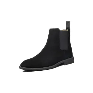 Chic Rome Embossed Pointed Toe Chelsea Boots