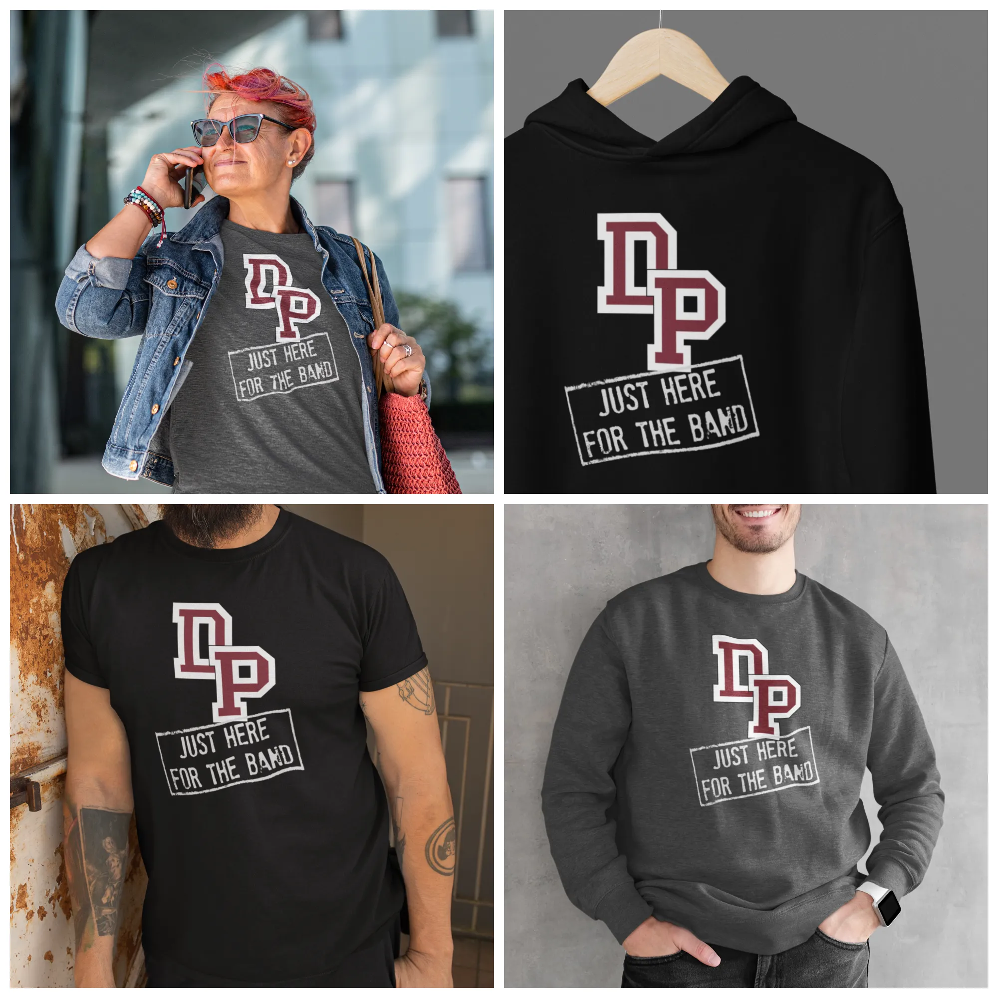 De Pere - Just Here for the Band Merch - Tee, Long Sleeved Tee, Hoodie, or Crewneck