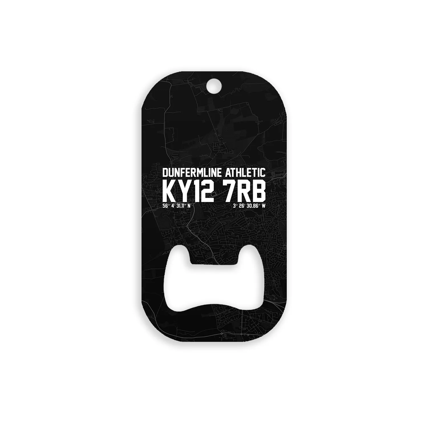 Dunfermline Athletic Map Black Bottle Opener