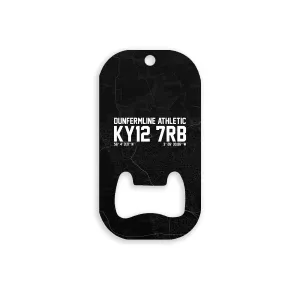 Dunfermline Athletic Map Black Bottle Opener