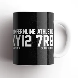 Dunfermline Athletic Map Black Mug