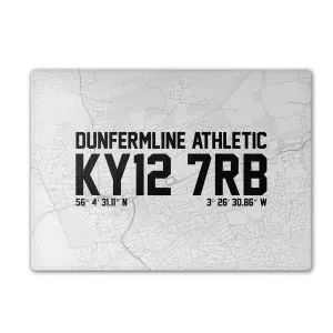 Dunfermline Athletic Map White Chopping Board