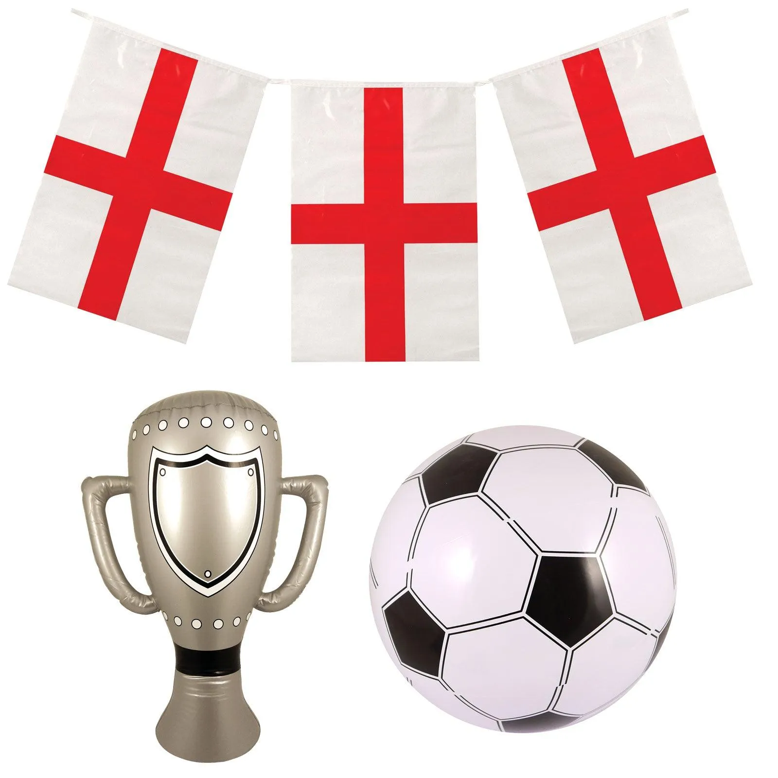 England St George's Cross Flag Bunting Inflatable Trophy, Football FIFA World Cup Celebration