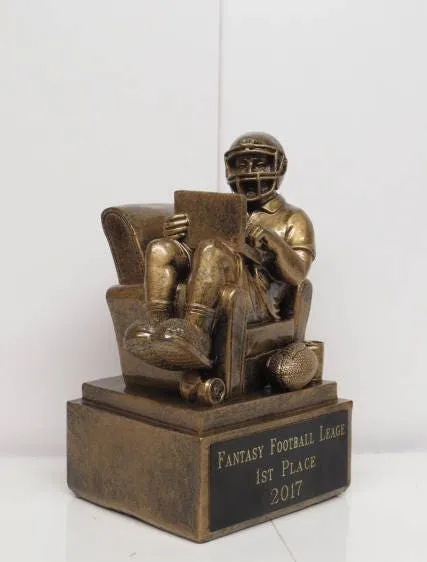 Fantasy Football League Trophy FFL Champ Champion Winner Fantasy League Sports Award Armchair Quarterback Free Engraving