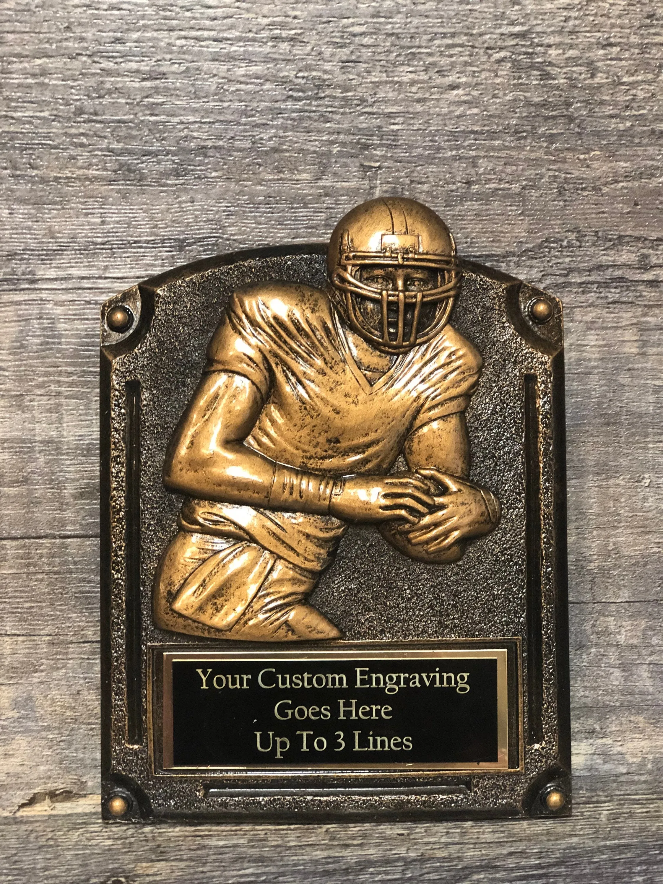 Fantasy Football League Trophy FFL Plaque Trophy Custom Engraved Championship Trophy Football League Sports Award Winner Super Bowl