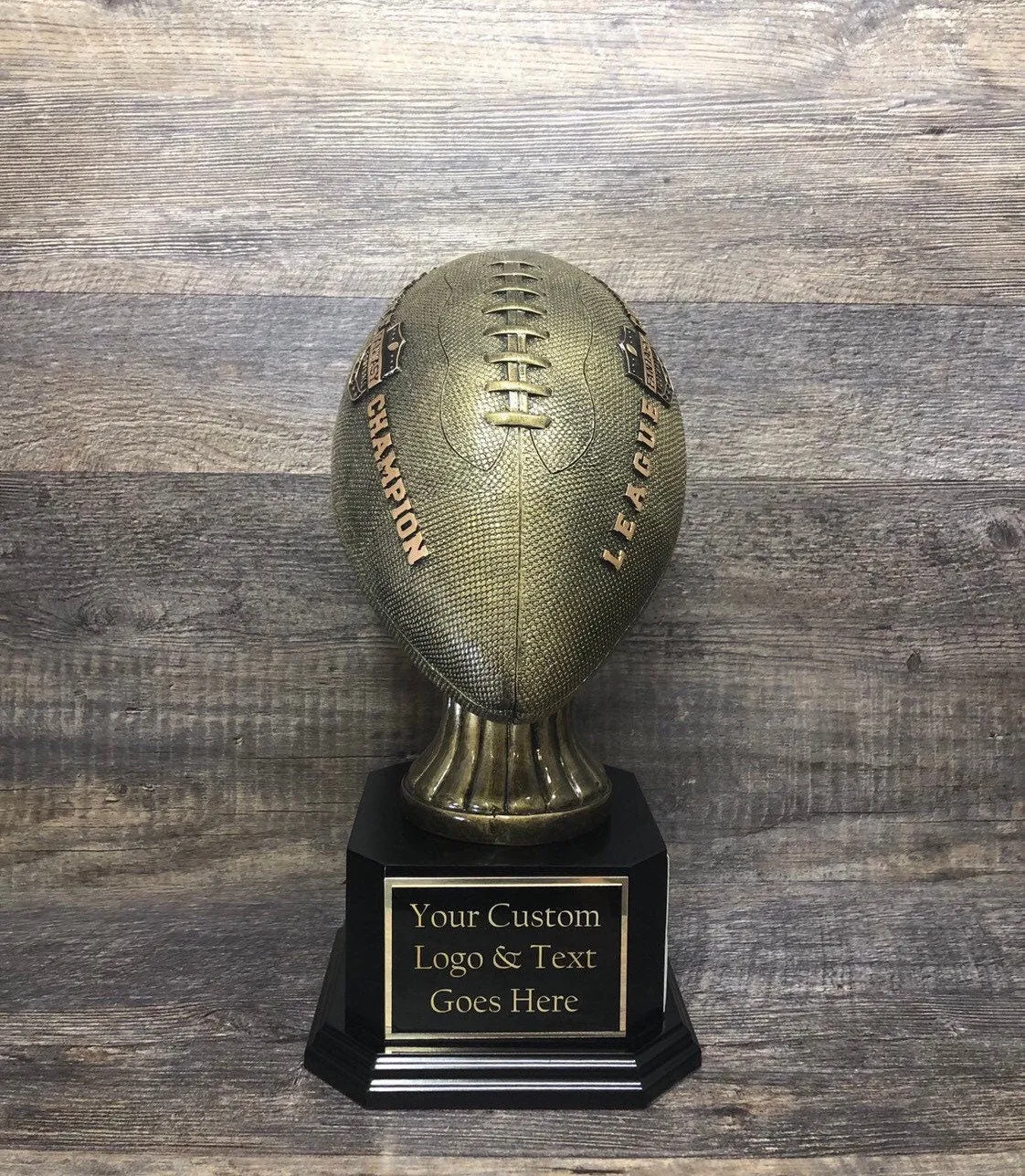 Fantasy Football Trophy Perpetual FFL Trophy Fantasy Football League Trophy 15" FULL SIZE Antique Gold Football Championship Trophy