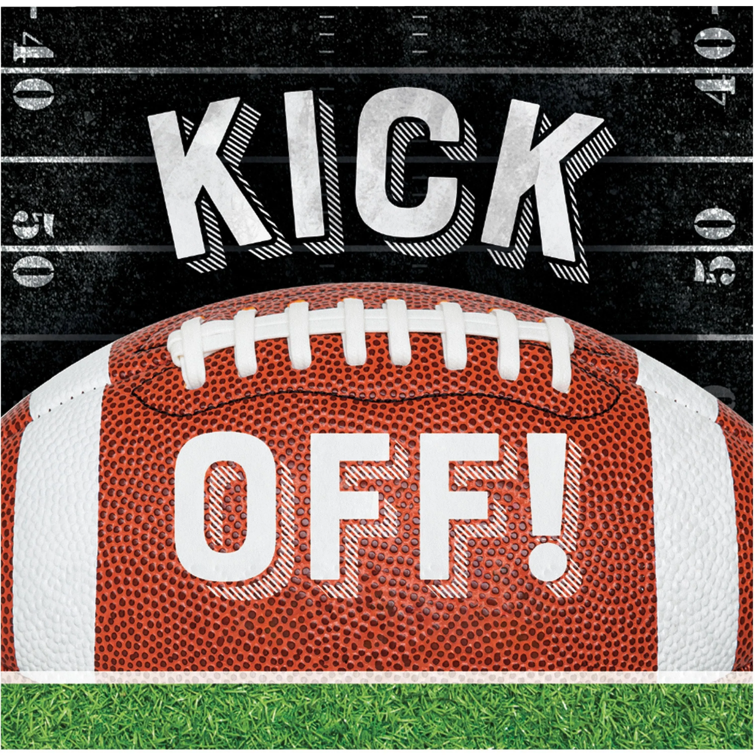 Football Kick Off Beverage Napkins | 16 ct