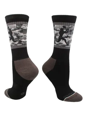 Football Socks with Player on Camo Background