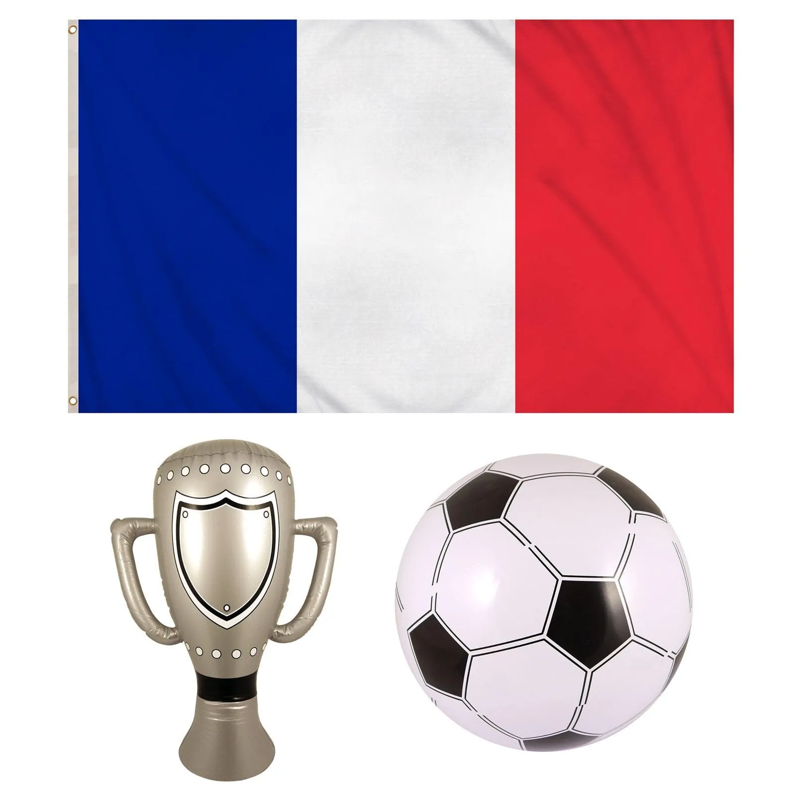 France National Flag Metal Eyelets Inflatable Trophy, Football FIFA World Cup Party Celebration