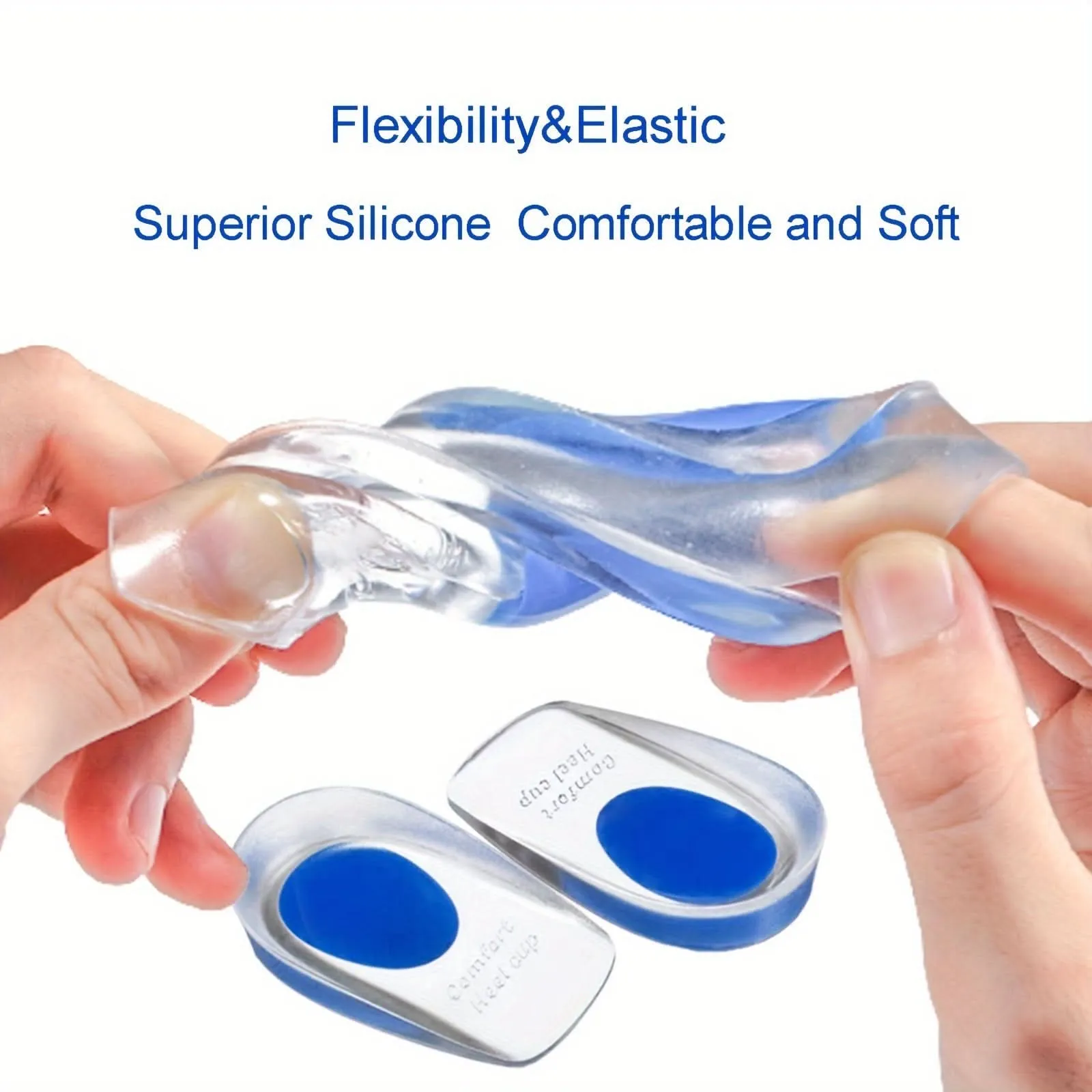 Gel Heel Pads for Heel Pain & Plantar Fasciitis – Shock-Absorbing Insoles