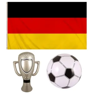 Germany National Flag Metal Eyelets Inflatable Trophy, Football FIFA World Cup Party Celebration