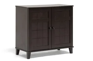 Glidden Dark Brown Wood Modern Shoe Cabinet (Short)