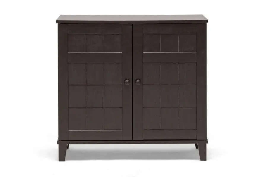 Glidden Dark Brown Wood Modern Shoe Cabinet (Short)