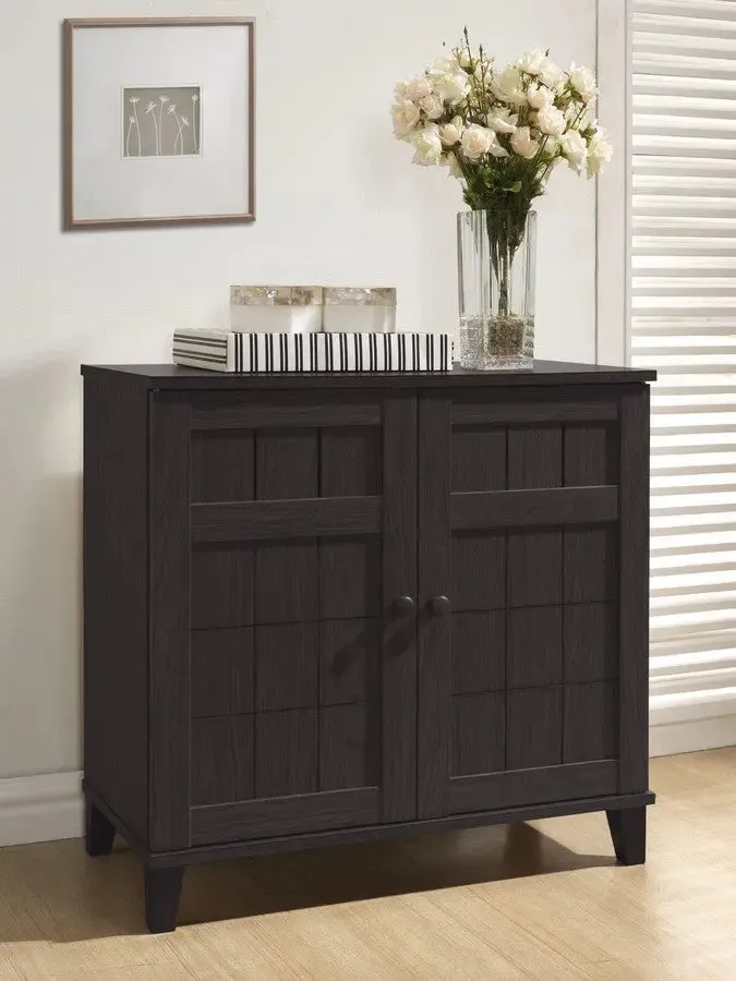 Glidden Dark Brown Wood Modern Shoe Cabinet (Short)