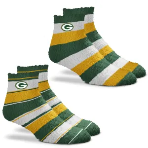 Green Bay Packers Skip/Pro Stripe Slipper Socks, 2-Pack, One Size