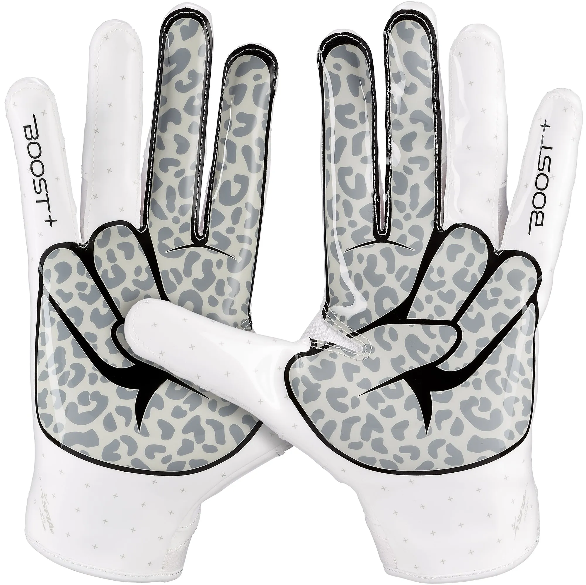 Grip Boost Peace Stealth 6 Boost Plus Football Gloves - White/Black